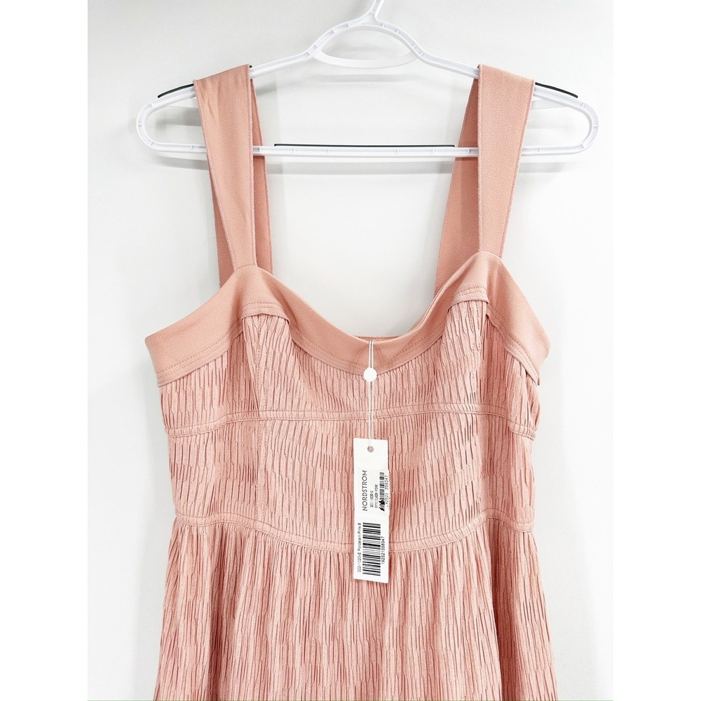 Jonathan Simkhai Celleste Plisse Knit Porcelain Pink Midi-Dress Size 8 NWT - Picture 4 of 7